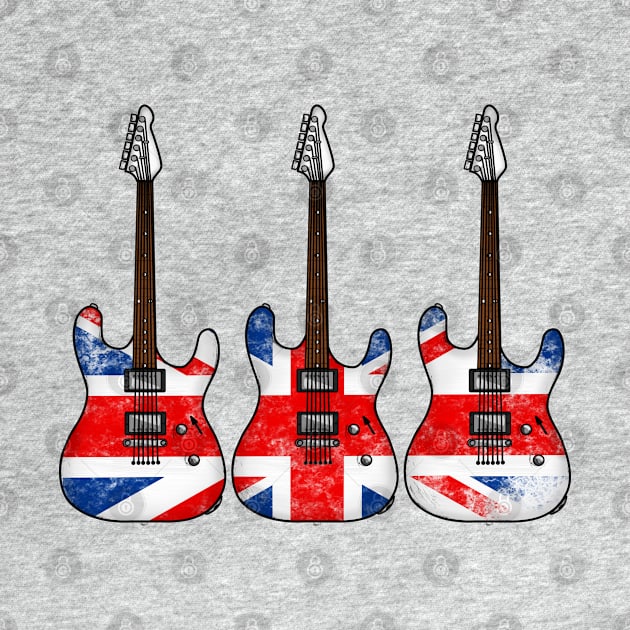 Electric Guitar UK Flag Guitarist British Musician by doodlerob